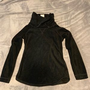 Black cowl neck fleece